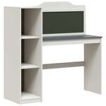 vidaXL Bureau tableau noir Blanc et gris 120 x 45 x 118.5 cm