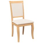 vidaXL Chaises à manger coussins 2 Pièces naturel bois massif caoutchouc