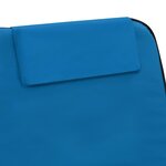 vidaXL Tapis de plage pliables 2 Pièces Acier et tissu Bleu