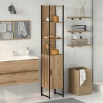 Cabinet de salle de bain vidaXL Chêne Artisan 33x33x185 5 cm Bois d'ingénierie