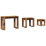 vidaXL Tables gigognes 3 Pièces vieux bois bois d'ingénierie