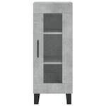 vidaXL Buffet haut Gris béton 34 5x34x180 cm Bois d'ingénierie