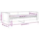 vidaXL Lit de jour avec matelas taupe 80x200 cm tissu