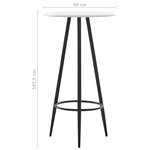 vidaXL Table de bar Blanc 60 x 107 5 cm MDF