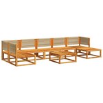vidaXL Ensemble de canapés de jardin 8 pièces avec coussins en bois d'acacia et corde