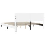 vidaXL Cadre de lit avec bandes LED Blanc 180 x 200 cm Simili cuir