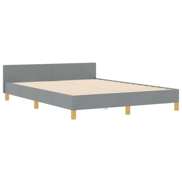 cadre de lit vidaXL Gris clair 160x200 cm Tissu