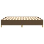 vidaXL Cadre de lit sans matelas marron foncé 160x200 cm tissu