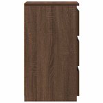 vidaXL Tables de chevet 2Pièces Chêne marron 40x35x62 5cm Bois ingénierie