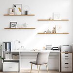 vidaXL Étagère Murale 4 Pièces Beige 115 x 9 x 3 cm Bois d'ingénierie