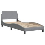 vidaXL Cadre de lit Dover gris clair 90x190 cm tissu