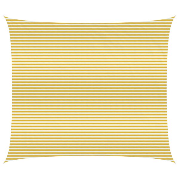 vidaXL Voile d'ombre Jaune et blanc 6 x 8 m HDPE