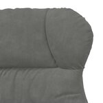 vidaXL fauteuil Gris foncé 69 x 74 x 93 cm Velours
