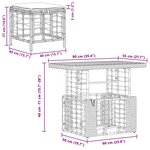 vidaXL Ensemble de salle à manger pour jardin 3 Pièces Noir et gris