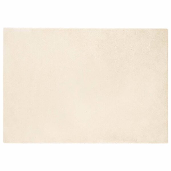 vidaXL Tapis en Fourrure Synthétique de Lapin Crème 140 x 200 cm
