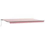 vidaXL Auvent Rétractable Rouge et blanc 600 × 350 cm tissu
