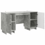 vidaXL Bureau Gris béton Bois d'ingénierie 142 5 x 50 x 75 cm