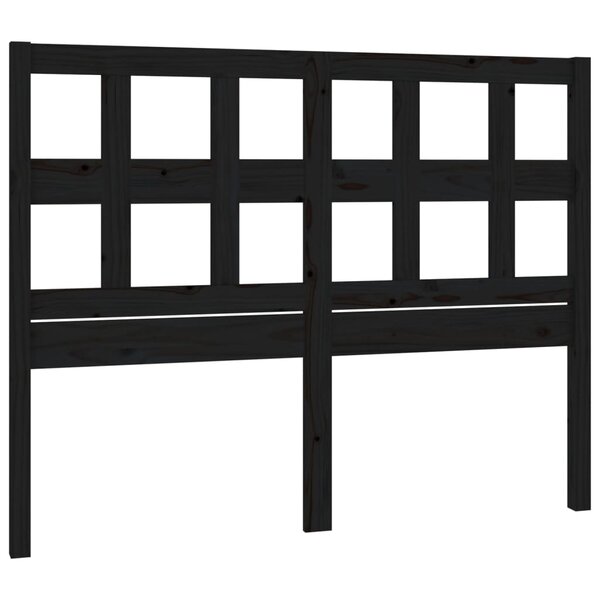 vidaXL Tête de lit Noir 185 5x4x100 cm Bois massif de pin