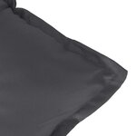 vidaXL Coussins de chaise à dossier bas lot de 2 anthracite mélangé