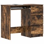 vidaXL Bureau Chêne fumé 90x45x76 cm Bois d'ingénierie