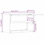 vidaXL Armoire murale pour garage Blanc 80 x 40 x 53 cm