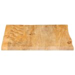 vidaXL Dessus de table à bord vivant 40x40x2 5 cm bois massif manguier