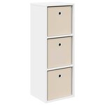 vidaXL Buffet avec tiroir Blanc 30 5 x 27 x 84 5 cm