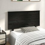 vidaXL Tête de lit Noir 124x6x82 5 cm Bois massif de pin