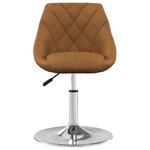 vidaXL Chaises pivotantes à manger lot de 2 Marron Velours