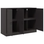 vidaXL Buffet noir 99x39x73 cm acier