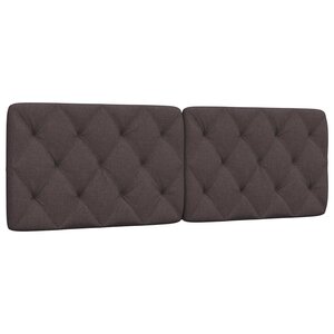 vidaXL Coussin de tête de lit marron foncé 160 cm tissu