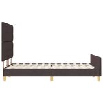 vidaXL Cadre de lit avec tête de lit Marron foncé 140 x 200 cm tissu
