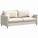 vidaXL Coussins de siège 2 Pièces Blanc Ø30 x 13 cm tissu