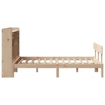 vidaXL Lit bibliothèque sans matelas 135x190 cm bois de pin massif