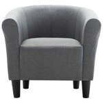 vidaXL Fauteuil Gris foncé Tissu