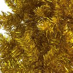 Vidaxl arbre de noël mince avec led doré 180 cm