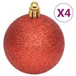 vidaXL Ensemble de boules de Noël 108 Pièces Rouge et blanc