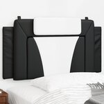 vidaXL Coussin de tête de lit noir et blanc 100 cm similicuir
