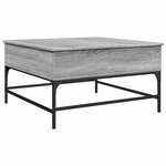 vidaXL Table basse sonoma gris 80x80x45 cm bois d'ingénierie et métal