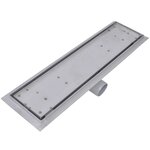 vidaXL Drain de douche linéaire 2 Pièces 530 x 140 mm Acier inoxydable