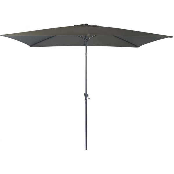 Parasol aluminium avec manivelle 3x2m tilt gris