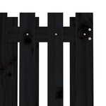 vidaXL Jardinière avec design de clôture noir 70x70x70 cm pin massif