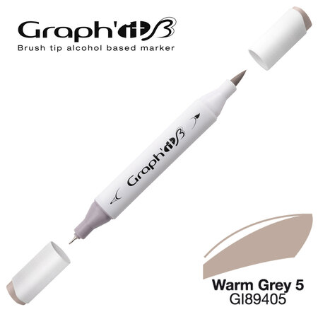 Marqueur manga à l'alcool Graph'it Brush 9405 Warm Grey 5