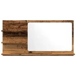 vidaXL Armoire à miroir de salle de bain vieux bois bois d'ingénierie