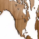 Mimi innovations décoration carte du monde murale bois noyer 130x78 cm