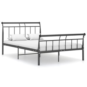 vidaXL Cadre de lit sans matelas noir métal 120x200 cm
