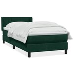 vidaXL Sommier à lattes de lit et matelas vert foncé 80x220 cm velours