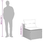 vidaXL Salon de jardin avec coussins 5 Pièces beige résine tressée acacia