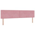 vidaXL Têtière en velours rose  200 cm  avec des boutons en cristal.