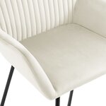 vidaXL Chaises à manger lot de 6 crème velours
